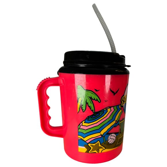 Betras Vintage 2003 Summer Fun Bright Pink 52 Ounce Travel Mug - Picture 2 of 5